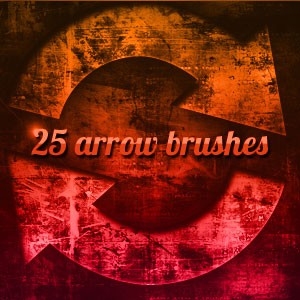 Grungy Arrow Photoshop Brushes