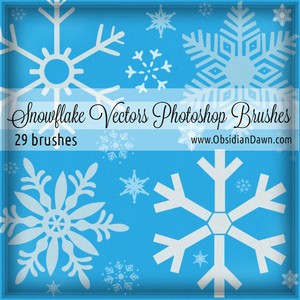 Snowflake Set of vectors Photoshop Brushes
