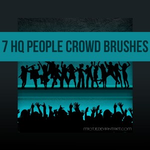7 HQ People Crowd Brushes Photoshop Brushes
