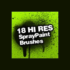 Spray Paint Splatter Photoshop Brushes