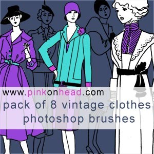 Vintage clothes Photoshop Brushes