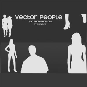 Set of vector People Photoshop Brushes