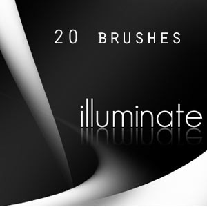 20 illuminate Photoshop Brushes