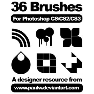 36 Set of vector Photoshop Brushes