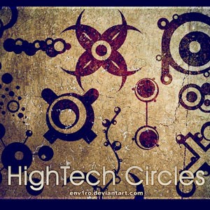 HighTech Circles Photoshop Brushes