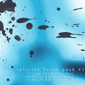 Splatter Brush Pack Photoshop Brushes