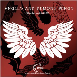 Angels And Demons Wings Photoshop Brushes