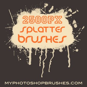 14 Hi Res Splatter Photoshop Brushes