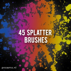 Spetter and splash with splatter Photoshop Brushes