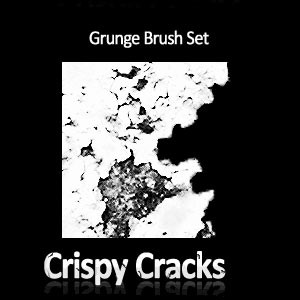 Crispy Cracks Grunge Brush Set Photoshop Brushes