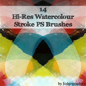 14 HiRes Watercolour Photoshop Brushes