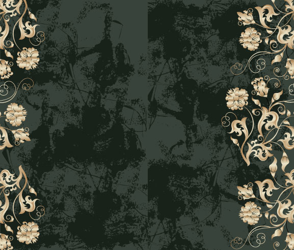 Decorative pattern and grunge background vector