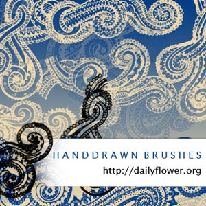 Handrawn Swirls Photoshop Brushes