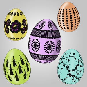 Easter eggs Photoshop Brushes
