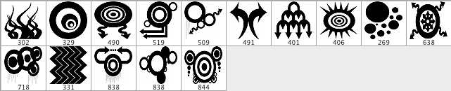 Set of vector Photoshop Brushes free download