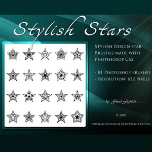 Stylish Star brushes pack Photoshop Brushes