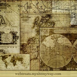 14 High Res Assorted Maps Photoshop Brushes