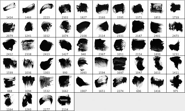 Real Brush Strokes Set Photoshop Brushes free download