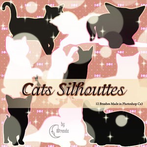 Cats Silhouettes Photoshop Brushes